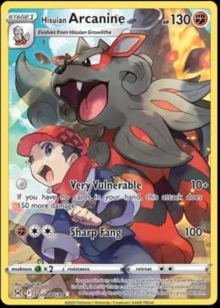 [PSA 9] Hisuian Arcanine — TG08/30