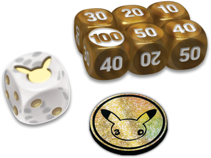 Dados y Moneda 30TH Celebration Pokemon